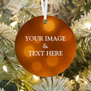 Personalisierte Anpassung Ihres eigenen Fotos & Te Ornament Aus Metall