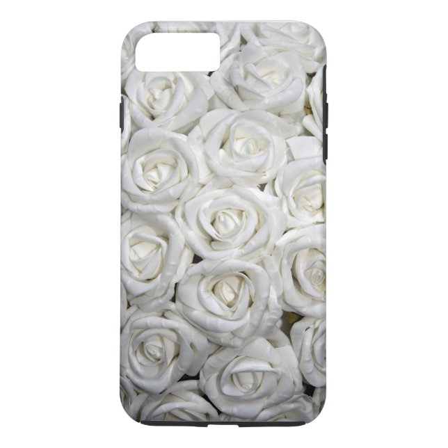 Personalisierte Anpassung von Weißrosen Case-Mate iPhone Hülle (Rückseite)