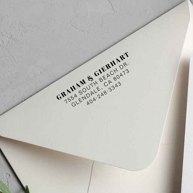 Personalisierte Anwaltskanzlei Permastempel (Bold Modern Simple Return Address Rubber Stamp)