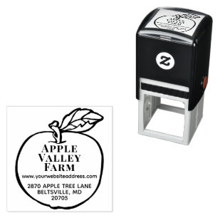 Personalisierte Apfelbauern Orchard-Rücksendeadres Permastempel