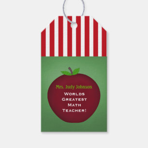 Personalisierte Apple-Lehrer-Geschenk-Umbauten Geschenkanhänger