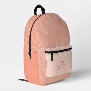 Personalisierte Apricot-Farbtöne Bedruckter Rucksack