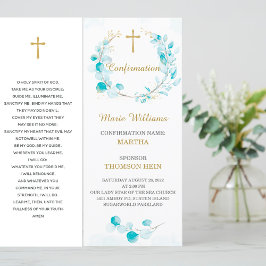 Personalisierte Aquakulturbestätigungskarte Menükarte