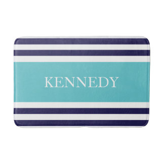 Personalisierte aquamarine badematte