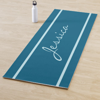 Personalisierte aquamarine Yoga Mat Yogamatte