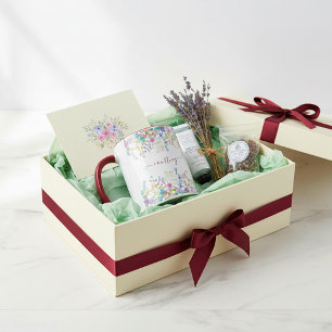Personalisierte Aquarell-Frühlingsblumen Tasse