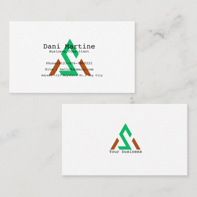 Personalisierte Aquarell-Moderne Visitenkarte (Vorne/Hinten)