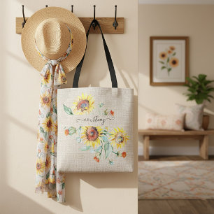 Personalisierte Aquarell-Sonnenblumen