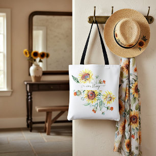 Personalisierte Aquarell-Sonnenblumen