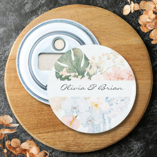 Personalisierte Aquarell-Tropenblume Floral Flaschenöffner