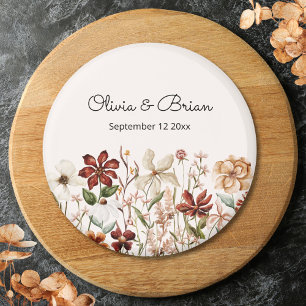 Personalisierte Aquarell-Vintage-Wildblumenwiese Magnet