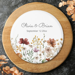 Personalisierte Aquarell-Wildblume Hübsche Floral Magnet