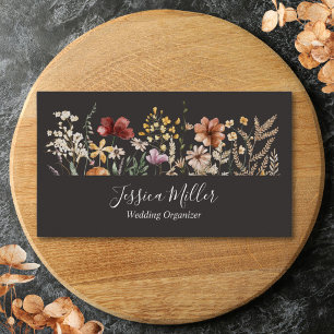 Personalisierte Aquarell-Wildblume Hübsche Floral Visitenkarte