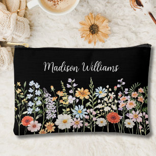Personalisierte Aquarell-Wildblumen-Blumen Elegant Zubehörtasche