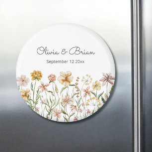 Personalisierte Aquarell-Wildblumenwiese Floral Magnet