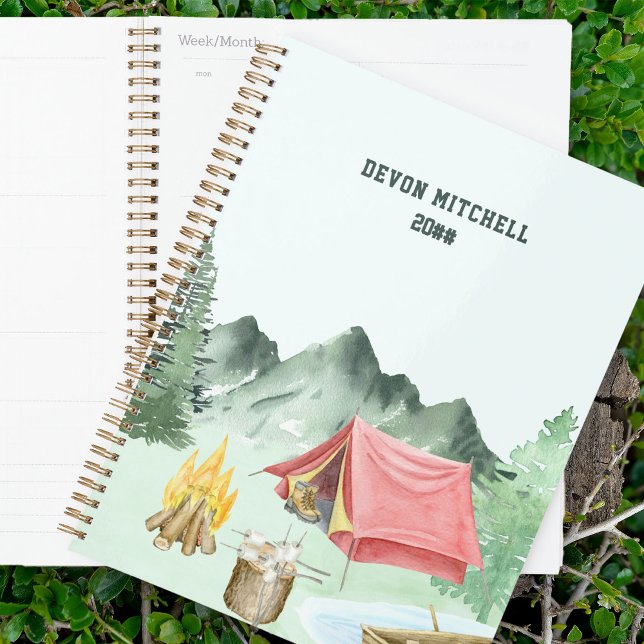 Personalisierte Aquarellbahn Camping-Planer Planer (Camping Planner)