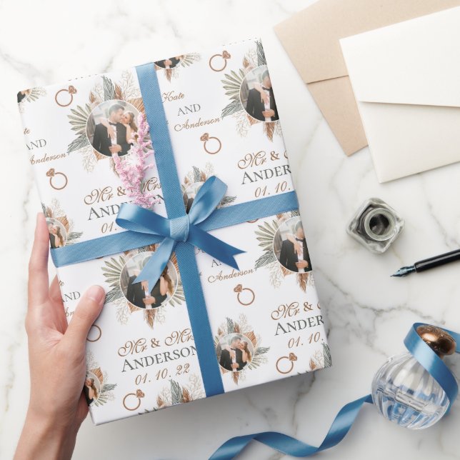 Personalisierte Aquarellblume Geschenkpapier (Schenken)