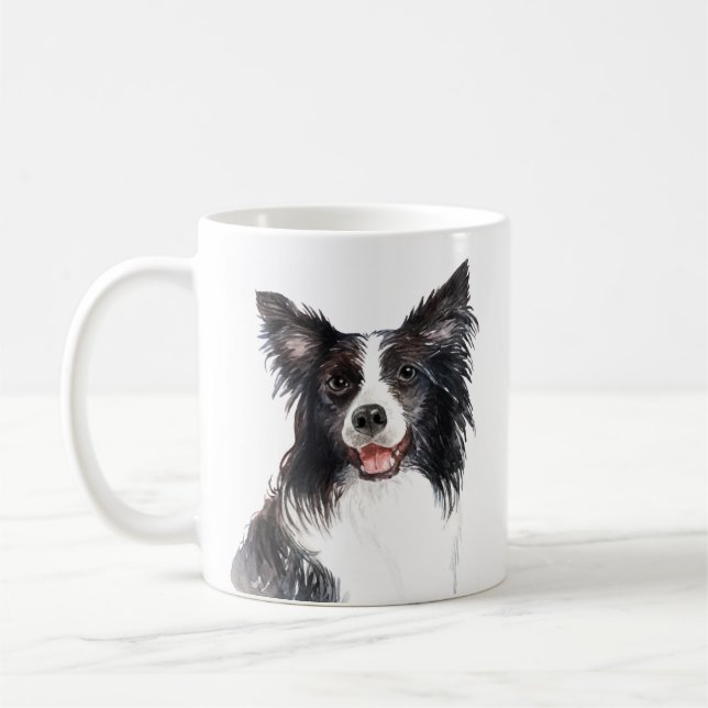 Personalisierte Aquarellbrasse Kaffeetasse (Links)