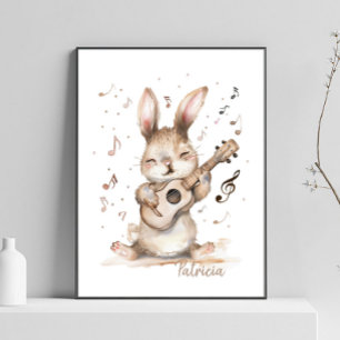 Personalisierte Aquarellbrücke Kinderzimmer Wandku Poster