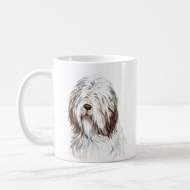 Personalisierte Aquarellfarben Kaffeetasse (Links)