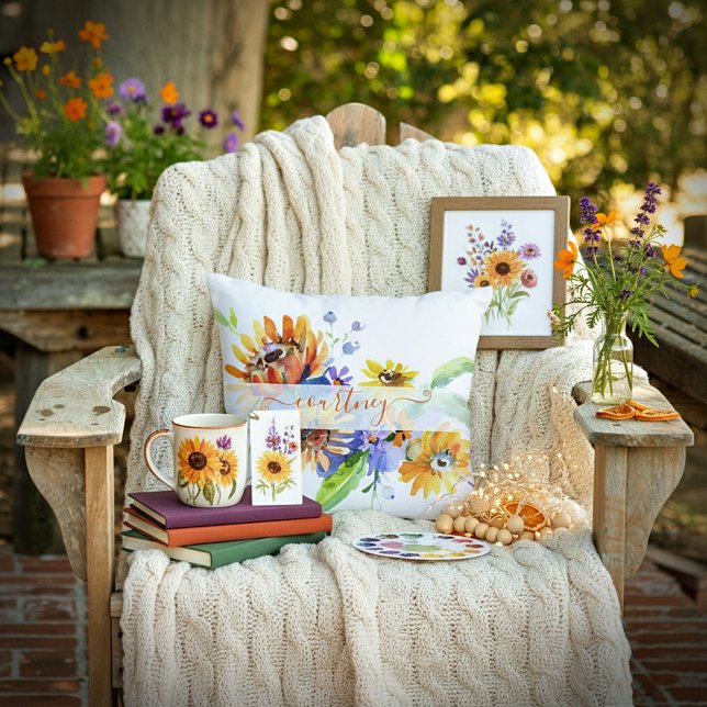 Personalisierte Aquarellfarben Kissen (Von Creator hochgeladen)