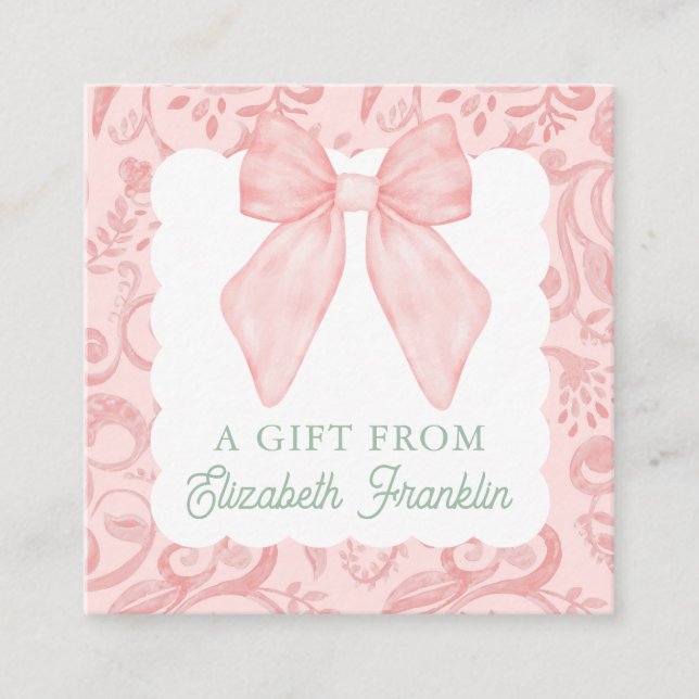 Personalisierte Aquarellprägemarke oder Begleitkarte (Vorderseite)