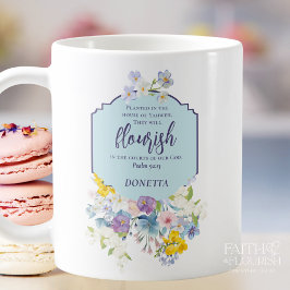 Personalisierte Aquarellschrift Kaffeetasse