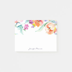 Personalisierte Aquarelltulis Post-it Klebezettel