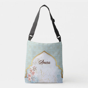 Personalisierte Arabeske Crossbody Tote Bag Blüt Tragetaschen Mit Langen Trägern