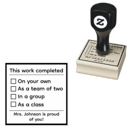 Personalisierte Arbeit abgeschlossen Lehrer Rubber Gummistempel