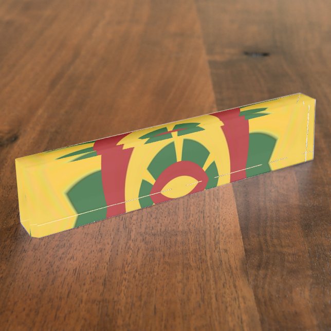 Personalisierte Arbeitsbereiche: Lebendes Rotes go Namensplakette (Seite)