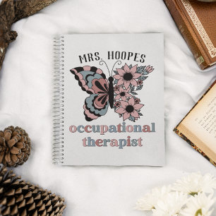 Personalisierte Arbeitstherapeutin Butterfly Notizbuch