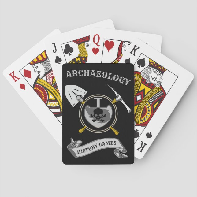 Personalisierte Archäologie-Geschichtsspiele Spielkarten (Rückseite)