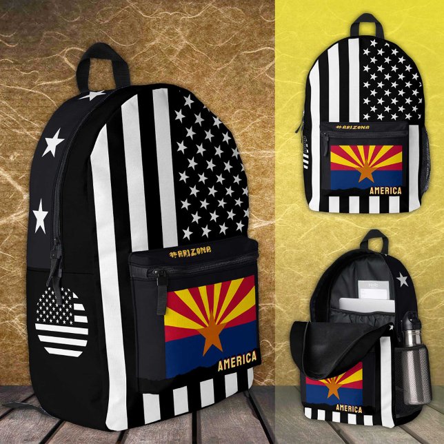 Personalisierte Arizona-Flaggentasche, amerikanisc Bedruckter Rucksack (Von Creator hochgeladen)