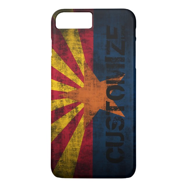 Personalisierte Arizona-FlaggeVintager Grunge Case-Mate iPhone Hülle (Rückseite)