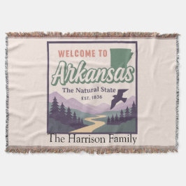 Personalisierte Arkansas-Wurfdecke Decke