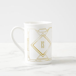 Personalisierte Art Deco China Tasse