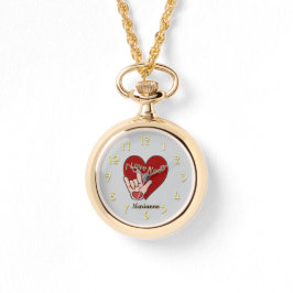 Personalisierte ASL I-Liebe Sie sehen Armbanduhr