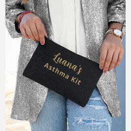 Personalisierte Asthma-Kit-Tasche – Elegante Inhal Zubehörtasche
