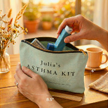 Personalisierte Asthma-Kit-Tasche – Medizinische T