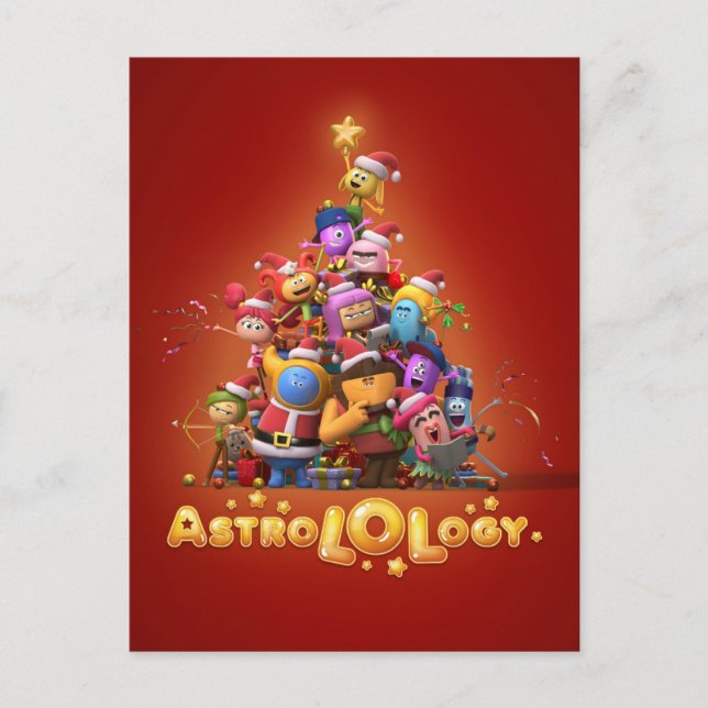 Personalisierte AstroLOLogy Weihnachtskarte Postkarte (Vorderseite)