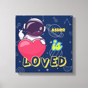 Personalisierte Astronauten-Affirmations-Kunst G Leinwanddruck