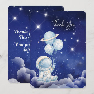 Personalisierte Astronauten-Dankeskarten Dankeskarte