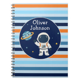 Personalisierte Astronauten-Planet-Weltraum-Schule Notizblock
