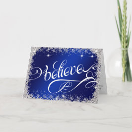 personalisierte Atemberaubende Royal Blue Feiertagskarte