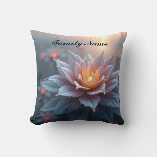 Personalisierte ätherische Blume Kissen (Vorderseite)