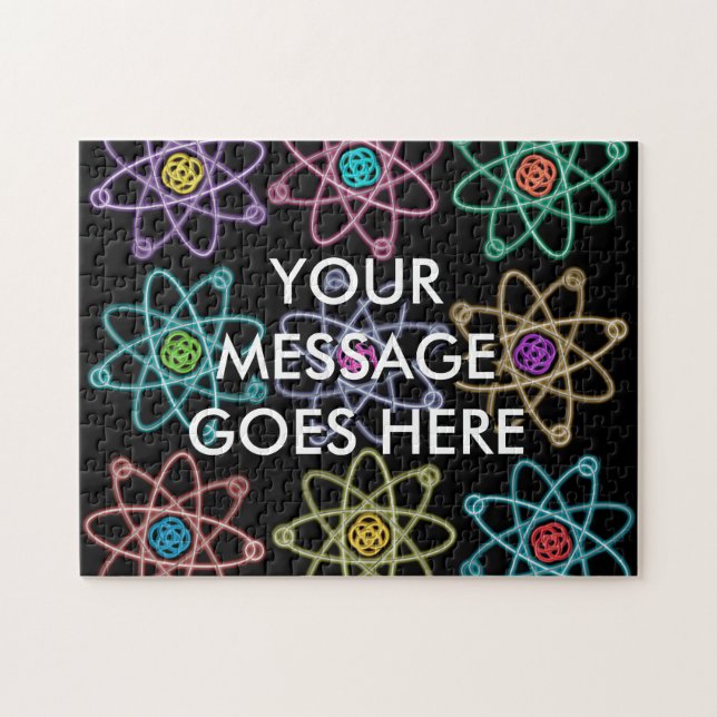 Personalisierte Atomstrukturmuster Puzzle (Horizontal)