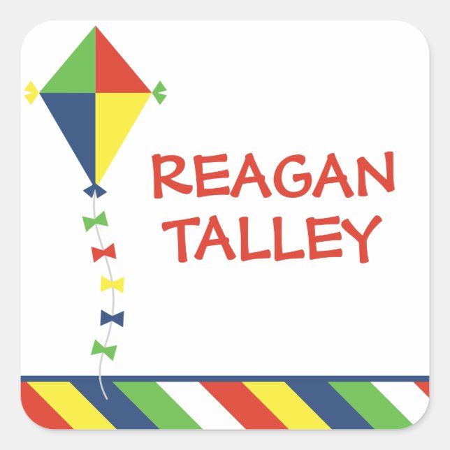 Personalisierte Aufkleber aus Kite Stripes (Vorderseite)