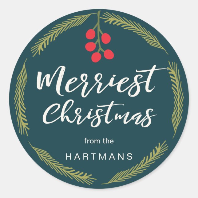 Personalisierte Aufkleber für Beeren und Kiefern (Vorderseite)