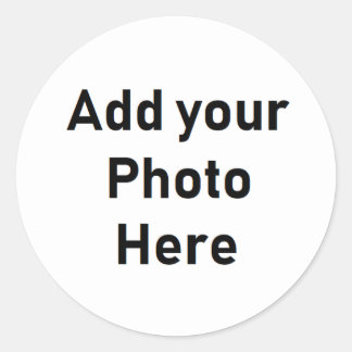 Personalisierte Aufkleber für das runde Foto